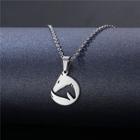 Wholesale Jewelry Stainless Steel Hollow Geometric Tag Necklace Nihaojewelry sku image 21