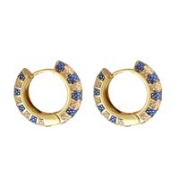Wholesale Jewelry Geometric Stripe Pattern Multicolor Copper Earrings Nihaojewelry sku image 2