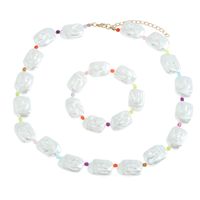 Wholesale Jewelry Baroque Irregular Shaped Pearl Necklace Bracelet Set Nihaojewelry sku image 3
