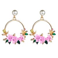 Wholesale Jewelry Flower Ceramic Pearl Earrings Nihaojewelry sku image 5