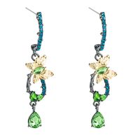 Wholesale Jewelry Retro Diamond Water Drop Bow Bird Earrings Nihaojewelry sku image 1