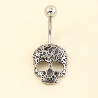 Wholesale Punk Skull Head Belly Button Ring Nihaojewelry main image 3