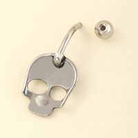 Wholesale Punk Skull Head Belly Button Ring Nihaojewelry main image 5