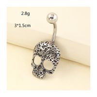 Wholesale Punk Skull Head Belly Button Ring Nihaojewelry main image 6