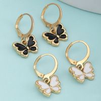 Nihaojewelry Wholesale Jewelry Fashion Black And White Butterfly Earring Set main image 2