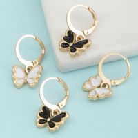 Nihaojewelry Wholesale Jewelry Fashion Black And White Butterfly Earring Set main image 6