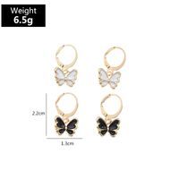 Nihaojewelry Wholesale Jewelry Fashion Black And White Butterfly Earring Set main image 7