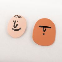 Nihaojewelry Wholesale Jewelry Korean New Emoji Pattern Earrings sku image 1