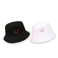 Nihaojewelry Korean Style Wide-brimmed Two-color Smiley Sunshade Fisherman Hat Wholesale main image 3