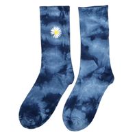 Nihaojewelry Tie-dye Embroidery Daisy Middle Tube High-top Cotton Socks Wholesale main image 6