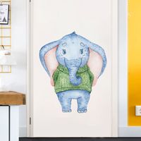 Nihaojewelry Autocollant Mural Simple D&#39;entrée D&#39;éléphant De Bande Dessinée En Gros main image 4
