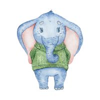 Nihaojewelry Großhandel Einfacher Cartoon Elefant Eingang Wandaufkleber main image 6