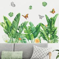 Nihaojewelry Wholesale Fashion Tropical Plant Turtle Leaf Butterfly Flower Bedroom Wall Sticker main image 3
