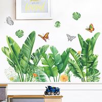 Nihaojewelry Wholesale Fashion Tropical Plant Turtle Leaf Butterfly Flower Bedroom Wall Sticker main image 4