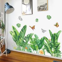 Nihaojewelry Wholesale Fashion Tropical Plant Turtle Leaf Butterfly Flower Bedroom Wall Sticker main image 5
