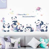 Nihaojewelry Gros Simple Mignon Dessin Animé Pandas Chambre Entrée Stickers Muraux main image 1