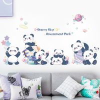 Nihaojewelry Wholesale Simple Cute Cartoon Pandas Bedroom Entrance Wall Stickers main image 1