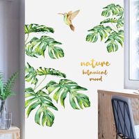 Nihaojewelry Gros Mode Plante Tropicale Oiseau Chambre Porche Sticker Mural main image 3
