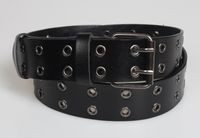 Nihaojewelry Wholesale Fashion Double-breasted Rivets Perforated Leather Belt main image 6
