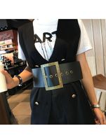 Nihaojewelry Wholesale Fashion Pin Buckle Black Wide Belt main image 3