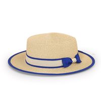 Nihaojewelry Edging Color Matching Bow Sunshade Parent-child Straw Hat Wholesale sku image 5