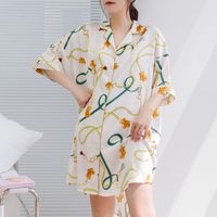 Nihaojewelry Wholesale Satin Chiffon Loose Printed Pajamas sku image 1