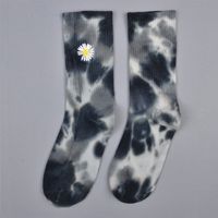 Nihaojewelry Tie-dye Embroidery Daisy Middle Tube High-top Cotton Socks Wholesale sku image 1