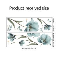 Nihaojewelry Wholesale Fashion Blue Painted Flowers Bedroom Porch Wall Stickers sku image 1