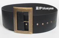 Nihaojewelry Wholesale Fashion Pin Buckle Black Wide Belt sku image 1