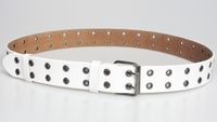 Nihaojewelry Wholesale Fashion Double-breasted Rivets Perforated Leather Belt sku image 4