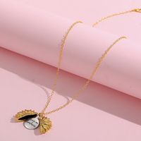 Nihaojewelry Jewelry Wholesale Sunflower Double Lettering Pendent Necklace main image 1