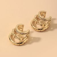 Nihaojewelry Wholesale Jewelry Fashion Letters Inlaid With Rhinestone Ear Bone Clip main image 2