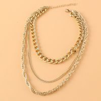 Wholesale Jewelry Multi-layer Thick Chain Stacking Necklace Nihaojewelry main image 3