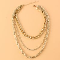 Wholesale Jewelry Multi-layer Thick Chain Stacking Necklace Nihaojewelry main image 4