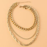 Wholesale Jewelry Multi-layer Thick Chain Stacking Necklace Nihaojewelry main image 5