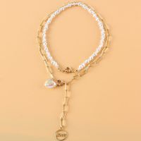 Wholesale Lettre De Bijoux Love Coeur Perle Pendentif Collier Multicouche Nihaojewelry main image 3