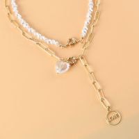 Wholesale Lettre De Bijoux Love Coeur Perle Pendentif Collier Multicouche Nihaojewelry main image 5