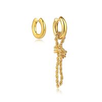 Nihaojewelry Wholesale Jewelry Fashion Circle Tassel Copper Plated With Real Gold Ear Buckle main image 6