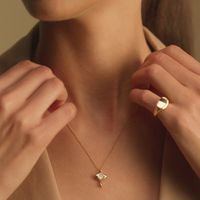 Wholesale Jewelry Water Drop Shape Opal Copper Ring Necklace Set Nihaojewelry main image 4