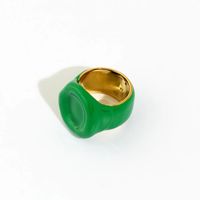 Wholesale Jewelry Oil Drop Geometric Enamel Copper Ring Nihaojewelry main image 6