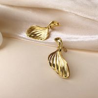 Nihaojewelry Wholesale Jewelry Korean Fishtail 18k Gold-plated Copper Stud Earrings main image 5