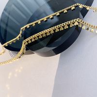 Wholesale Jewelry Heart Shape Tassel 18k Gold Clavicle Chain Fashion Necklace Nihaojewelry main image 1