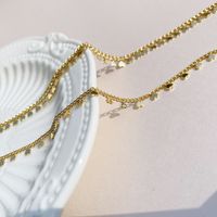 Wholesale Jewelry Heart Shape Tassel 18k Gold Clavicle Chain Fashion Necklace Nihaojewelry main image 3