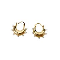 Nihaojewelry Wholesale Jewelry Fashion Geometric Inlaid Pearl Copper Earrings main image 6