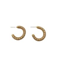 Nihaojewelry Wholesale Jewelry Fashion Line Winding C-shaped Pearl Earrings main image 6