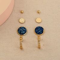 Nihaojewelry Bijoux En Gros Combinaison De Boucles D&#39;oreilles En Alliage De Cristal Simple main image 1