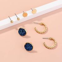 Nihaojewelry Bijoux En Gros Combinaison De Boucles D&#39;oreilles En Alliage De Cristal Simple main image 5