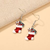 Nihaojewelry Wholesale Jewelry Fashion Bow Christmas Stockings Copper Ear Hook main image 2