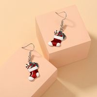 Nihaojewelry Wholesale Jewelry Fashion Bow Christmas Stockings Copper Ear Hook main image 3