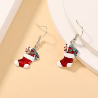 Nihaojewelry Wholesale Jewelry Fashion Bow Christmas Stockings Copper Ear Hook main image 4